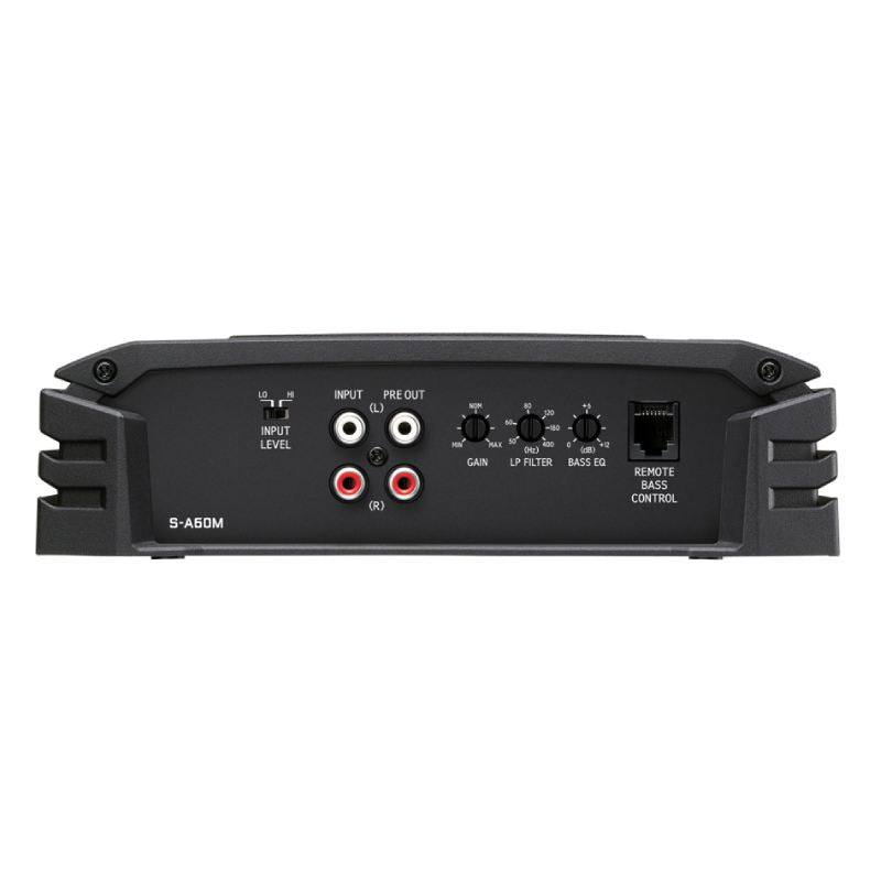 Alpine S2-A60M S-Series Class D 600 W Mono Subwoofer Amplifier + RUX-KNOB.2 Remote Bass Level Control