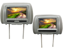Load image into Gallery viewer, Absolute DPH-770PKGG 7.5" Pair Gray Headrest TFT/LCD Monitor DVD/USB/SD Package