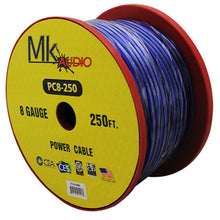 Load image into Gallery viewer, MK Audio PC8250BL 8GA 250' Blue Power Ground Wire Car Audio Amplifier Marine Cable