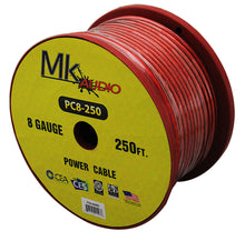 Load image into Gallery viewer, 2 MK Audio PC8250RD 8GA 250' Red Power Ground Wire Car Audio Amplifier Marine Cable