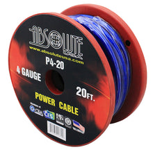 Load image into Gallery viewer, Absolute P4-20BL 20' 4-Gauge Blue Copper Mix Power Ground Wire Cable