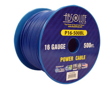 Load image into Gallery viewer, Absolute USA P16-500BL 16 Gauge 500-Feet Blue Spool Primary Power Wire Cable