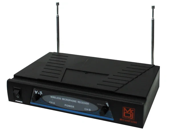 2 MR DJ MICVHF3200 Wireless Dual Handheld design Microphone System