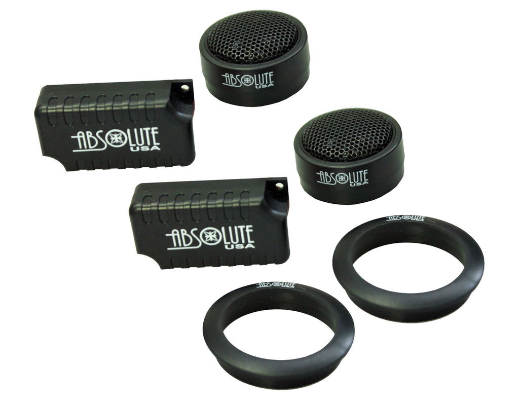 Absolute TW250 Pro Series 1-Inch 250 Watts Ferrite Silk Dome Component Tweeters