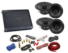 Load image into Gallery viewer, Alpine 4Channel Class A/B Car Audio Amplifier  &amp;  2 pairs 6-1/2" Coax Speakers+ Amp Kit