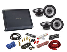 Load image into Gallery viewer, 2 Pair Alpine S2-S65 6.5" 480 Watt Speakers+BBX-F1200 4 Ch Amplifier + 4G Amp Kit