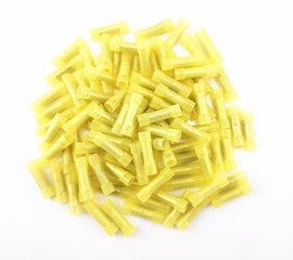 MK Audio KBC1210Y 100 pcs 12 - 10 Gauge AWG Yellow insulated Nylon crimp terminals connectors Butt Connectors