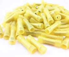 Load image into Gallery viewer, American Terminal BC1210Y 500 pcs 12 - 10 Gauge AWG Yellow insulated Nylon crimp terminals connectors Butt Connectors