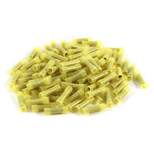 Load image into Gallery viewer, XP Audio BC1210Y 500 pcs 12 - 10 Gauge AWG Yellow insulated Nylon crimp terminals connectors Butt Connectors