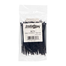 Load image into Gallery viewer, Install Bay BCT4 Black Cable Tie - 4 Inch, Package of 100
