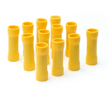 Load image into Gallery viewer, American Terminal BCV1210Y 100pcs 12/10-Gauge Economy Vinyl Butt Connectors