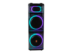 Load image into Gallery viewer, 2 MR DJ BEVERLY HILLS 55000W Dual 12” Bluetooth Rechargeable Party Speaker Ring Partylights 2 Wireless Mic TWS Portable DJ PA System