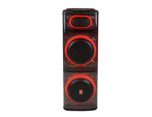 Load image into Gallery viewer, 2 MR DJ BEVERLY HILLS 55000W Dual 12” Bluetooth Rechargeable Party Speaker Ring Partylights 2 Wireless Mic TWS Portable DJ PA System