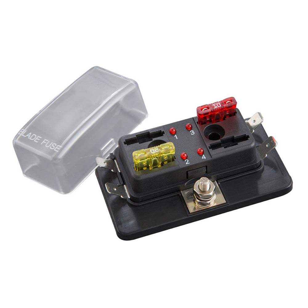 Install Bay BLR-I-304 Fuse Block ATC With Indicating LEDs - 4 Position