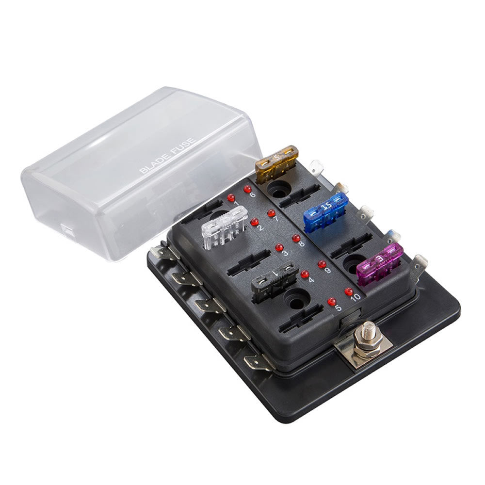 Install Bay BLR-I-310 Fuse Block ATC With Indicating LEDs - 10 Position
