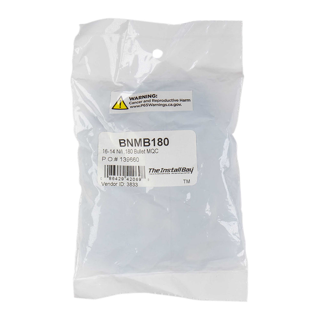 Install Bay BNMB180 Blue Nylon Male Bullet Connector 16-14 Gauge .180 100P