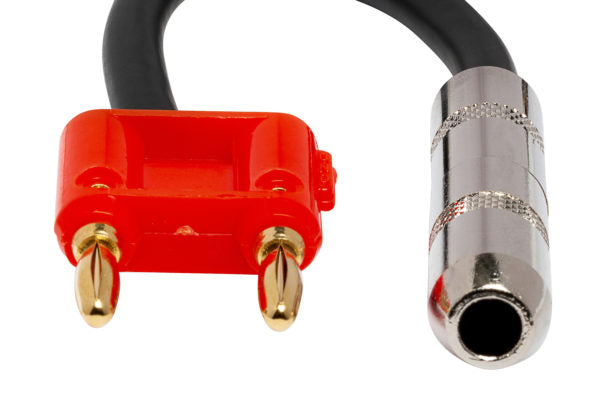 Hosa BNP-116RD 1/4-inch TS Female to Dual Banana Speaker Adapter - Red