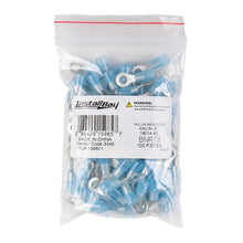 Load image into Gallery viewer, Install Bay BNRT8 Blue Nylon Ring Terminal 16-14 Gauge #8 - Package of 100
