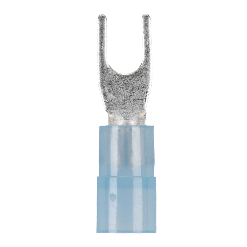 Install Bay BNST6 Blue Nylon Spade Terminals 16-14 Gauge #6 - Package of 100