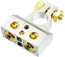 Load image into Gallery viewer, 6 DC Sound DBTC300N 0/2/4/6/8 AWG Single Negative Power Battery Terminal Connectors Chrome