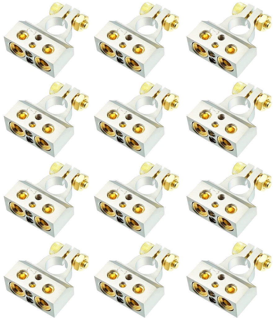 12 DC Sound DBTC300N 0/2/4/6/8 AWG Single Negative Power Battery Terminal Connectors Chrome