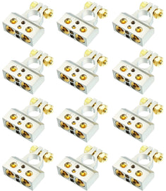 12 American Terminal ABTC300N 0/2/4/6/8 AWG Single Negative Power Battery Terminal Connectors Chrome