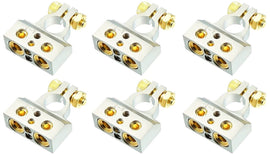 6 Absolute BTC300N 0/2/4/6/8 AWG Single Negative Power Battery Terminal Connectors Chrome