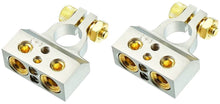 Load image into Gallery viewer, 2 American Terminal ABTC300P 0/2/4/6/8 AWG Single Positive Power Battery Terminal Connectors Chrome