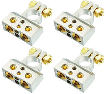 Load image into Gallery viewer, 4 Patron PBTC300P 0/2/4/6/8 AWG Single Positive Power Battery Terminal Connectors Chrome