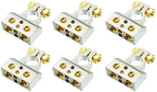 Load image into Gallery viewer, 6 Absolute BTC300P 0/2/4/6/8 AWG Single Positive Power Battery Terminal Connectors Chrome