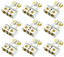 Load image into Gallery viewer, 9 Absolute BTC300P 0/2/4/6/8 AWG Single Positive Power Battery Terminal Connectors Chrome