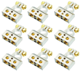 9 American Terminal ABTC300P 0/2/4/6/8 AWG Single Positive Power Battery Terminal Connectors Chrome