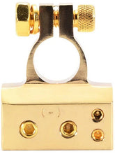 Load image into Gallery viewer, 2x Car Battery Terminal Positive &amp; Negative Gold 4/8 Awg Gauge Plated Clamps