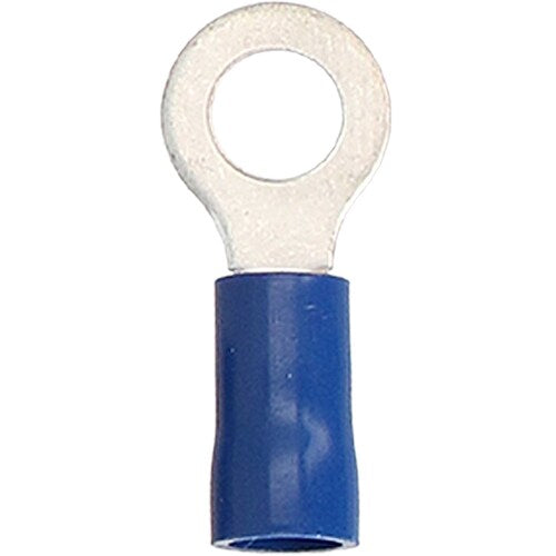Install Bay BVRT6 Blue Vinyl Ring Terminal 16-14 Gauge #6 - Package of 100