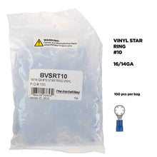 Load image into Gallery viewer, Install Bay BVSRT10 BLUE #10 STAR RING TERMINAL 16-14 Pack of 100