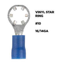 Load image into Gallery viewer, Install Bay BVSRT10 BLUE #10 STAR RING TERMINAL 16-14 Pack of 100