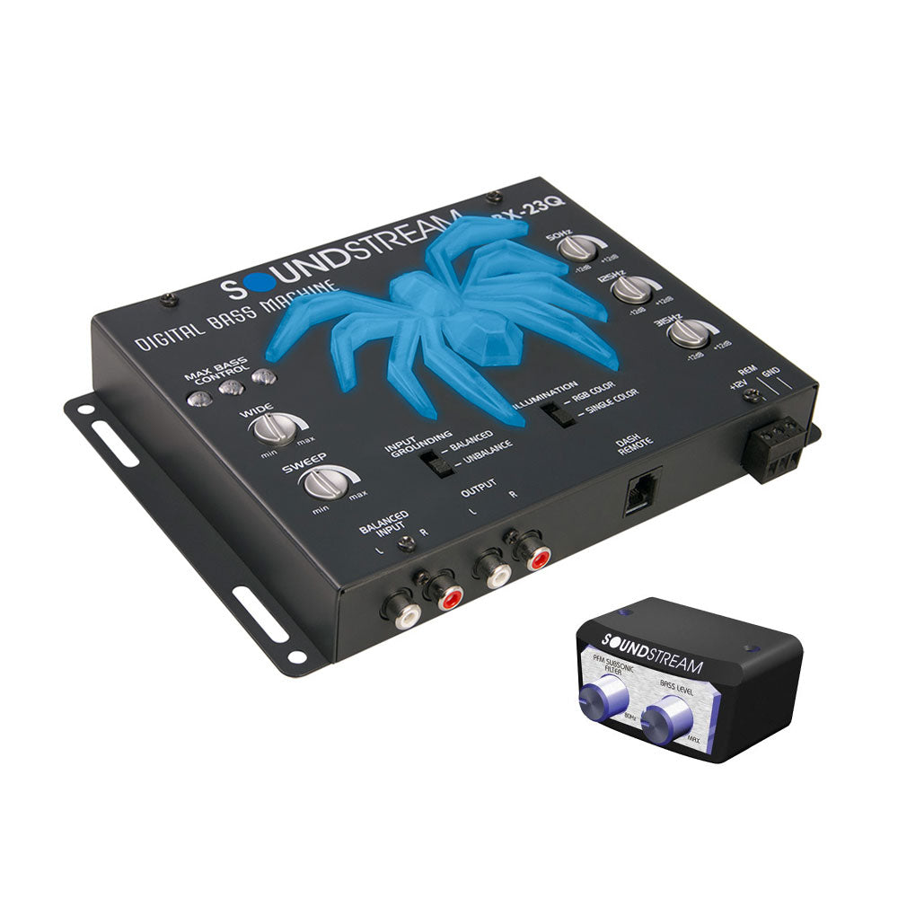 Soundstream BX-23Q Bass Processor Reconstruction with Remote + Free Absolute Electrical Tape+ Phone Holder
