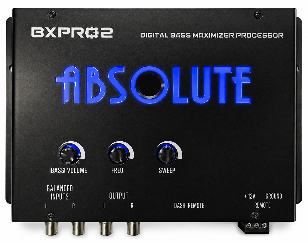 2 Absolute BXPRO2 Digital Bass Maximizer Processor with Dash Mount Remote