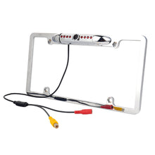 Load image into Gallery viewer, Absolute CAM2100S Chrome License Plate Backup Camera Front Rear View Reverse Camera