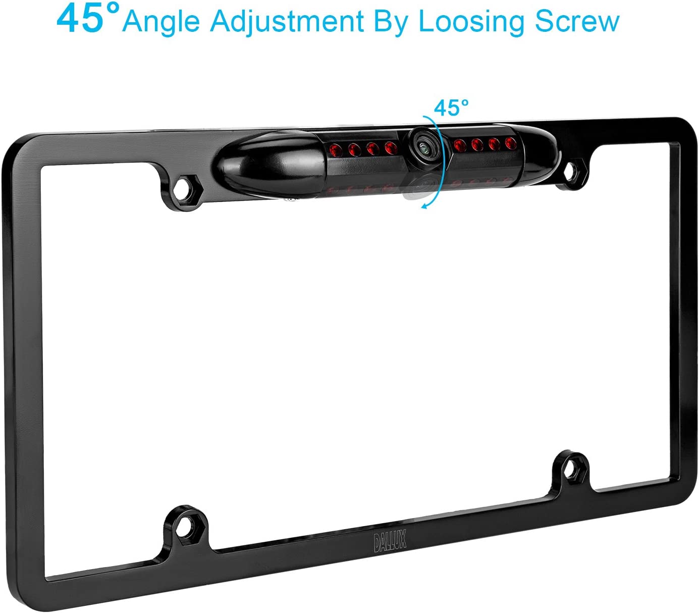 Backup Camera Rearview License Plate Frame for JVC KWV850BT KW-V850BT Black