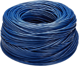 AT Cat6 Ethernet Cable 23AWG 600Mhz UL Bare Solid Copper Wire UTP 1000' Blue