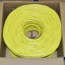 Load image into Gallery viewer, 1000' Cat6 Ethernet Yellow Bulk Network Cable UL Bare Solid Copper Wire UTP