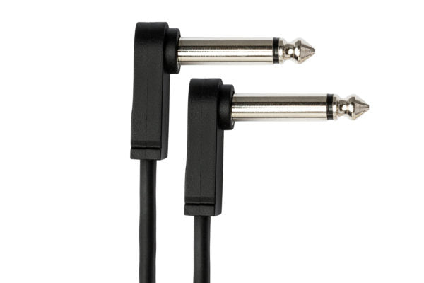 Hosa CFP-118 Flat Guitar Pedalboard Patch Cable Right Angle to Right Angle 18"