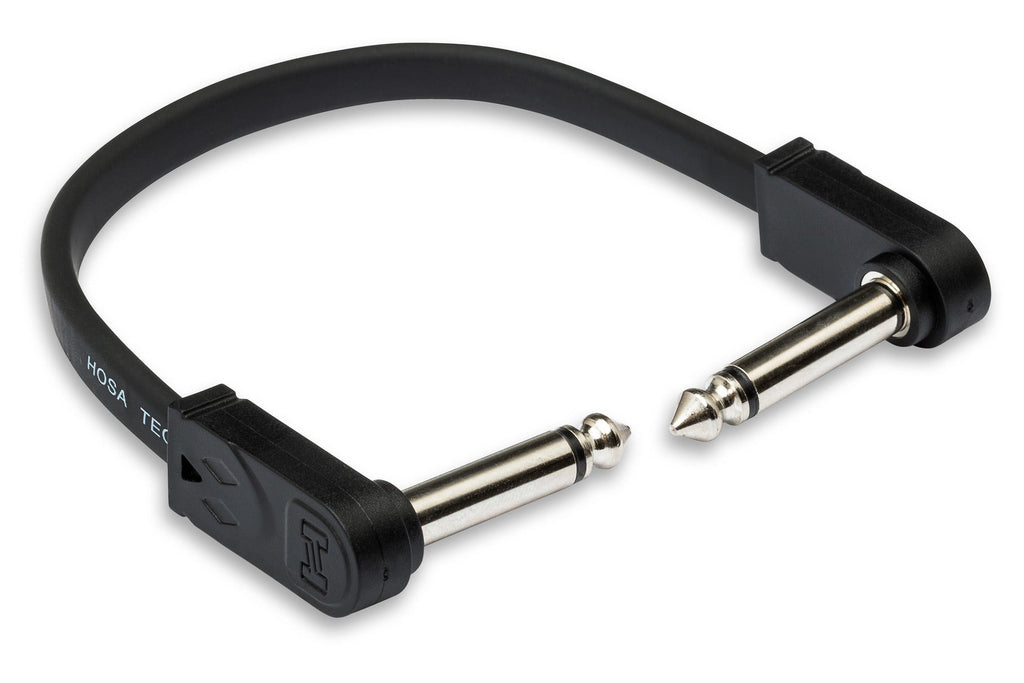 Hosa CFP-112 Flat Guitar Pedalboard Patch Cable Right Angle to Right Angle 12"