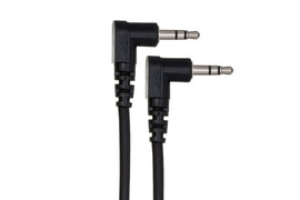 Hosa CMM-100.8RR Stereo Interconnect Cable - Right angle 3.5mm TRS Male to Right angle 3.5mm TRS Male - 8 inch