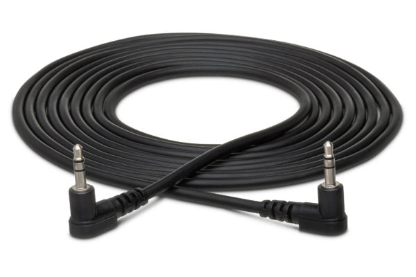 Hosa CMM-110RR Stereo Interconnect Cable Right angle 3.5mm TRS Male to Right angle 3.5mm TRS Male - 10-foot