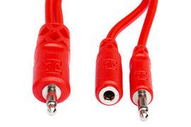 Hosa CMM-515Y Hopscotch Eurorack Patch Cables - 6 inch (Red) 5-pack