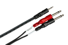 Load image into Gallery viewer, Hosa CMP-153 Stereo Breakout Cable - 3.5mm TRS Male to Left and Right 1/4-inch TS Male - 3 foot