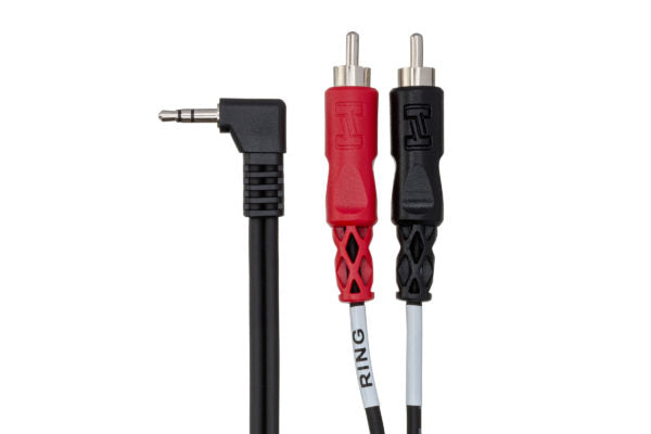 Hosa CMR-206 Stereo Breakout Cable - 3.5mm TRS Male to Left and Right RCA Male - 6 foot