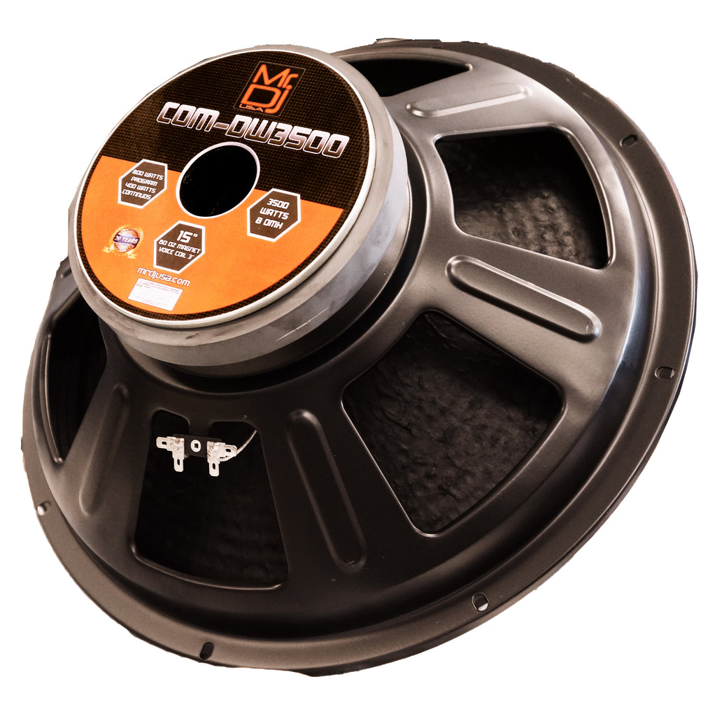 MR DJ COMDW3500 Subwoofer Black 3500W 15" PRO PA DJ Home Audio Raw Speaker 8 ohm Woofer